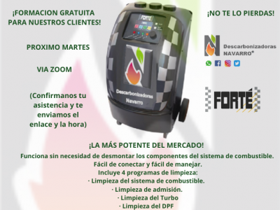 FORMACION GRATUITA MAQUINA DESCARBONIZADORA POWER CLEAN FORTE